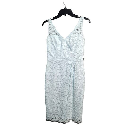 David's Bridal Short Tank Lace Dress with V Neckline NWT - Picture 2 of 6